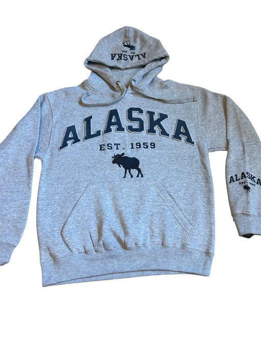 Embossed Alaska 1959 Moose, Hoodie SOFT GOODS / S-SHIRTS