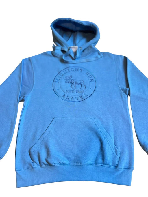 Embroidered Midnight Sun Moose, Hoodie SOFT GOODS / S-SHIRTS