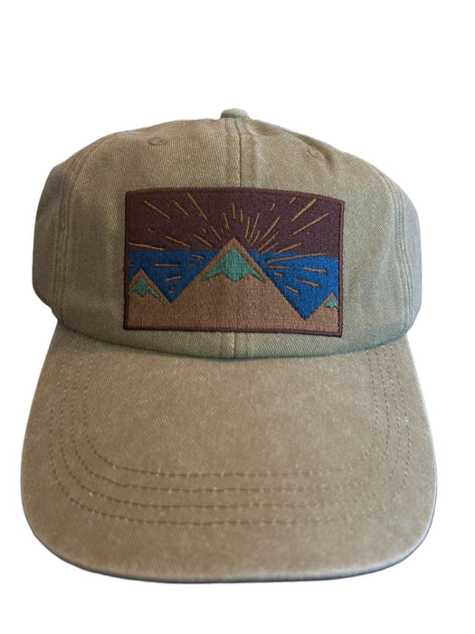 Embroidered Mountain, Wash Baseball Hat WEARABLES / BASEBALL HATS