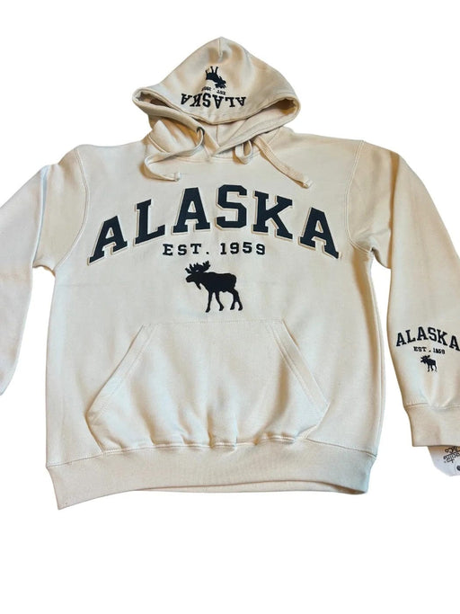 EST. 1959 Moose, Embossed Alaska Hoodie SOFT GOODS / S-SHIRTS