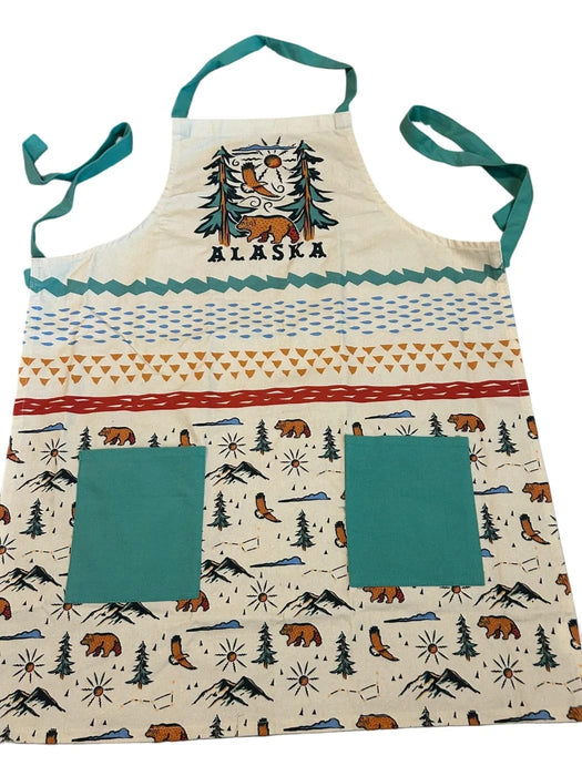Feeling Folksy Bear, Apron Kitchen/ Apron