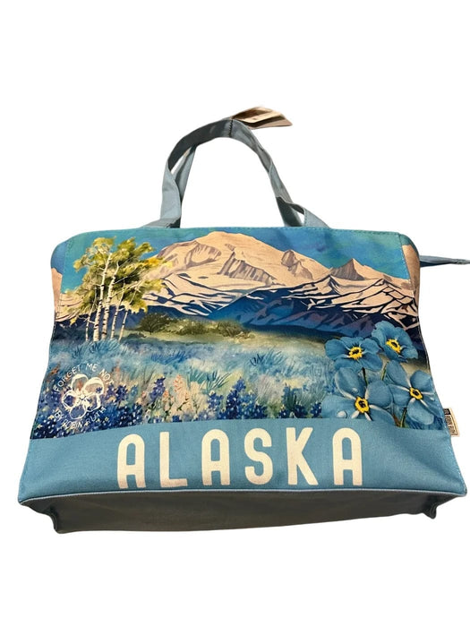 Forget-Me-Not Mountain Scene, Tote Bag TRAVEL / TOTES & BAGS