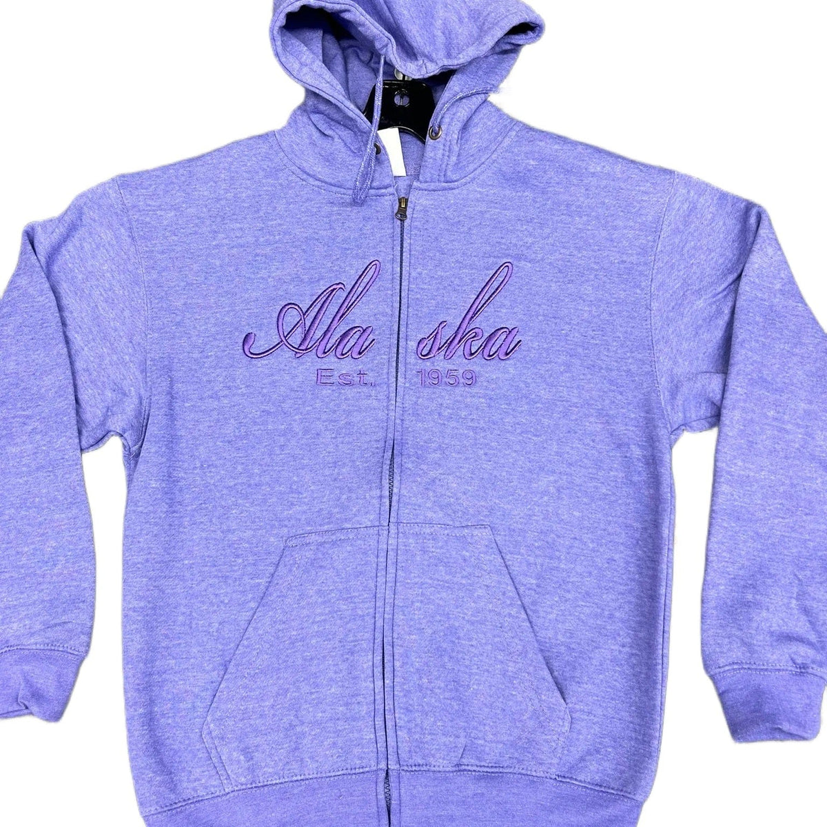 Full Zip Alaska Est 1959, Adult Hoodie. — Polar Bear Gifts