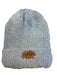 Fuzzy Bear Leather Patch, Winter Hat WEARABLES / WINTER HATS
