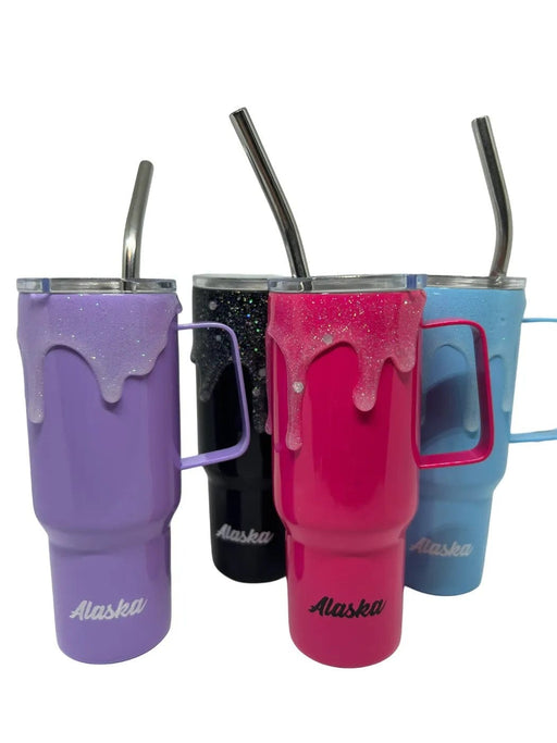 Glitter Drip Alaska Mini Stainless Steel Shot KITCHEN / SHOT GLASSES