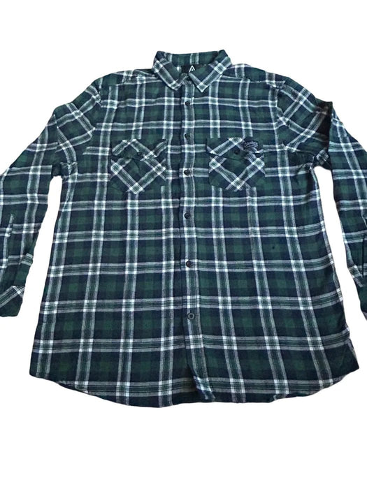 Green Flannel Button Up Shirt SOFT GOODS / LONG SLEEVES
