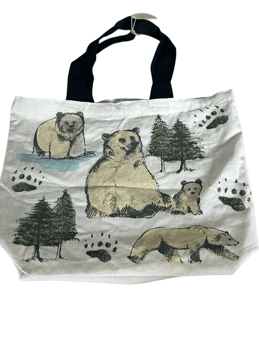 Grizzly and Baby, Canvas Shopping Bag TRAVEL / TOTES & BAGS