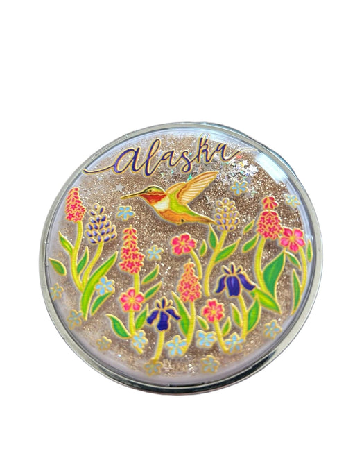 Humming Bird Floral, Compact Mirror TRAVEL / ACCESSORIES