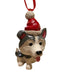 Husky Pup in Santa Hat, Ornament COLLECTIBLES / ORNAMENTS