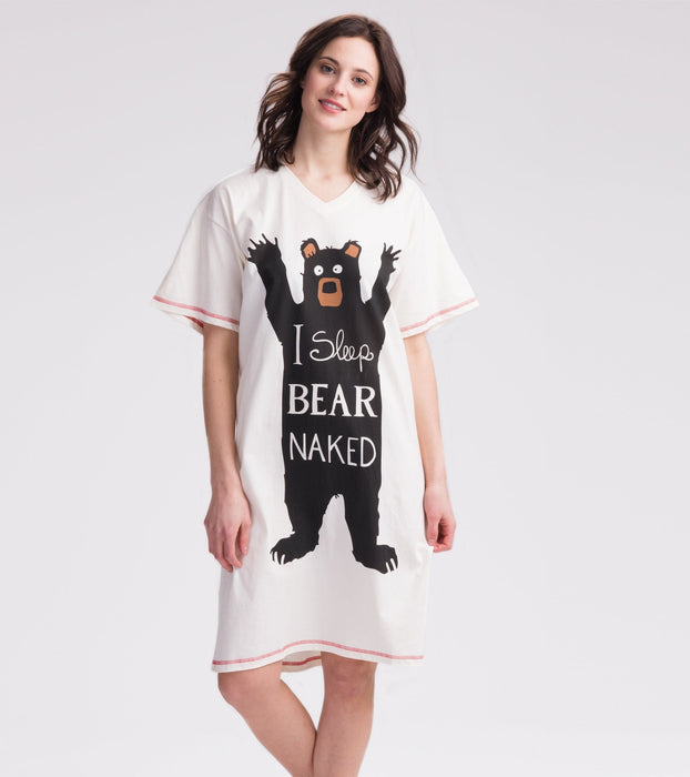 I Sleep Bear Naked Women's Sleepshirt Soft goods/ SleepShirts