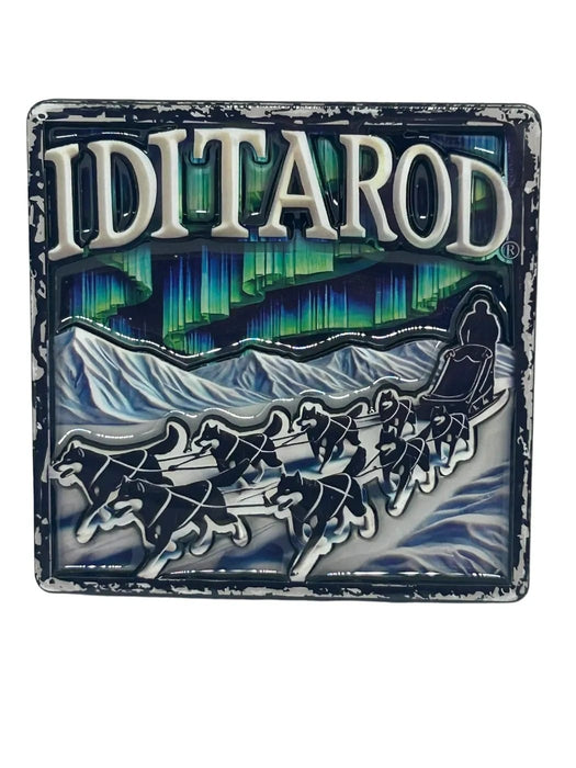 Iditarod Norther Lights Musher, Epoxy Magnet COLLECTIBLES / MAGNETS