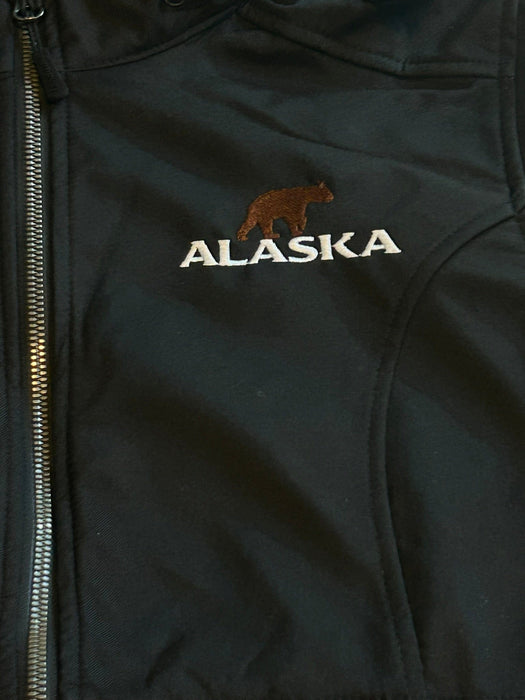 Ladies Hooded Soft Shell Jacket, Black SOFT GOODS / JACKETS