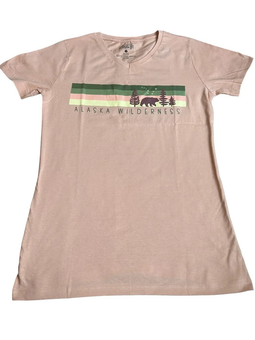 Ladies V-Neck Bear Wilderness T-shirt SOFT GOODS / T-SHIRT