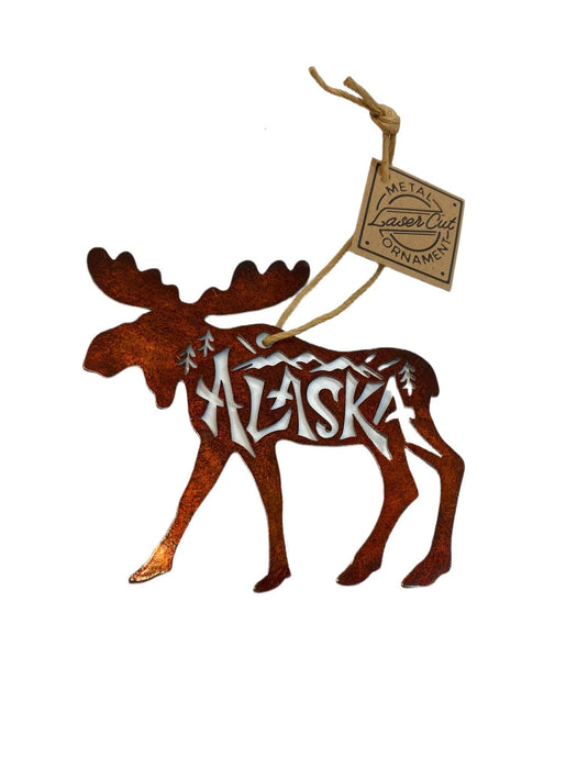 Laser Cut Metal Moose, Ornament COLLECTIBLES / ORNAMENTS