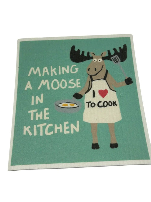 Making a Moose in the Kitchen, Eco Cloth kitchen/Eco Cloth