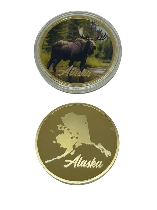 Moose Colored Photo, Gold Coin COLLECTIBLES / MISC