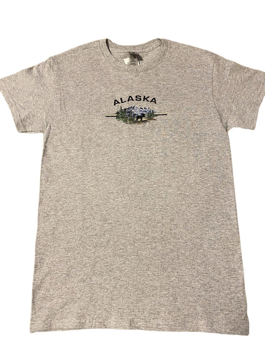 Moose in Mountain Scene Embroidered,  T-Shirt SOFT GOODS / T-SHIRT