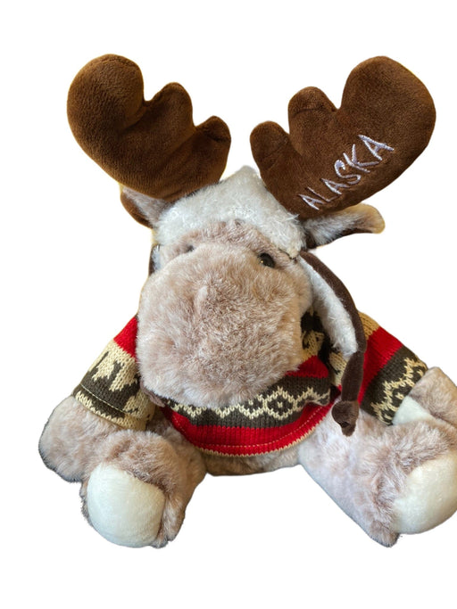 Moose in Red sweater and Winter Hat, Plush KIDS / PLUSH