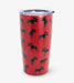 Moose on Red Tumbler Travel/Bottles and Cups