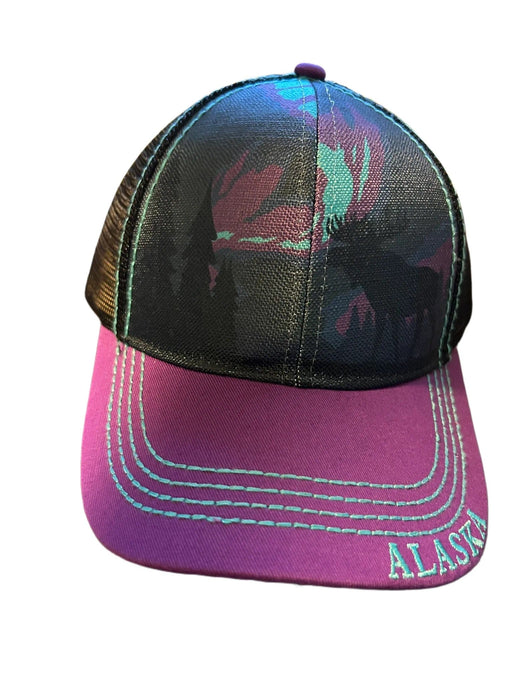 Moose Under Northern Lights, Baseball Hat WEARABLES / BASEBALL HATS