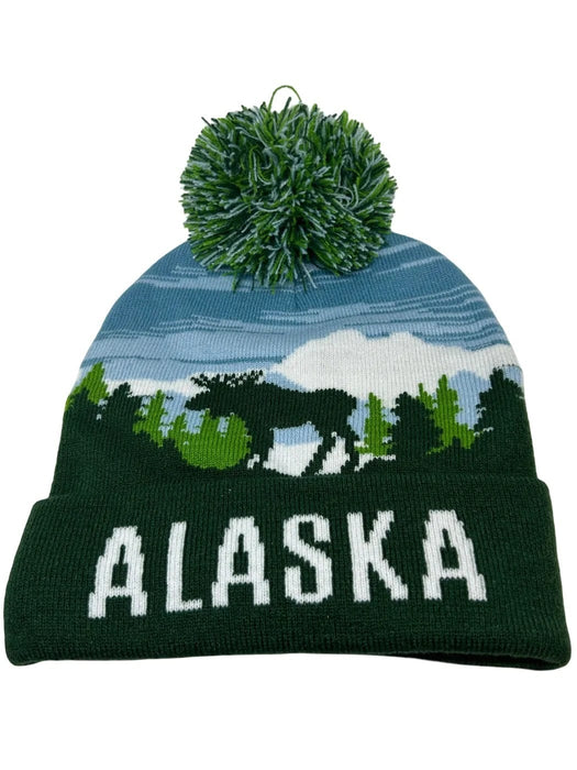 Moose Walking Alaska Winter Beanie WEARABLES / WINTER HATS