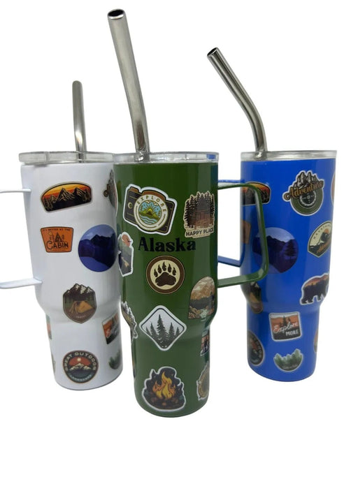 Mountain Sticker Mini Stainless Steel Shot KITCHEN / SHOT GLASSES