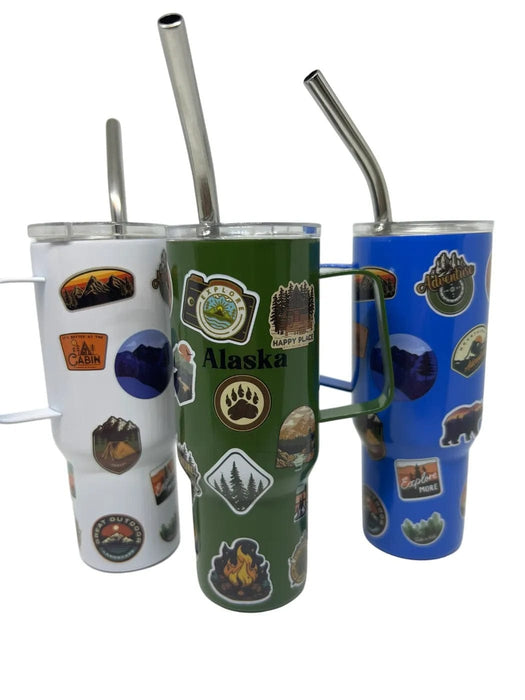 Mountain Sticker Mini Stainless Steel Shot KITCHEN / SHOT GLASSES