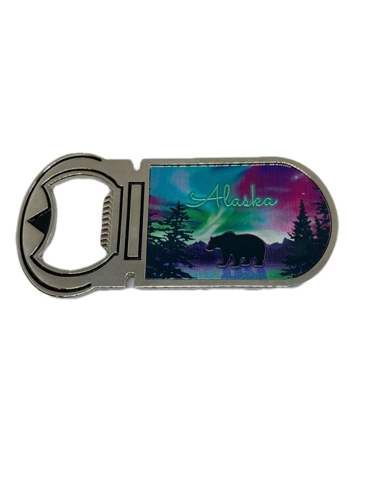 Northern Lights Bear, Bottle Opener Magnet COLLECTIBLES / MAGNETS