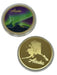 Northern Lights Color Photo Gold Coin COLLECTIBLES / MISC