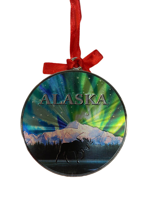 Northern lights Moose Foil Ornament COLLECTIBLES / ORNAMENTS