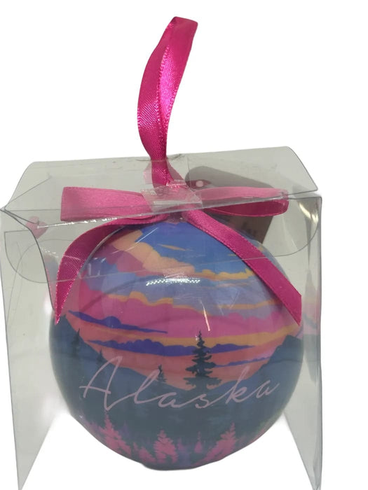 Pink Sunset Alaska Ball ornament COLLECTIBLES / ORNAMENTS