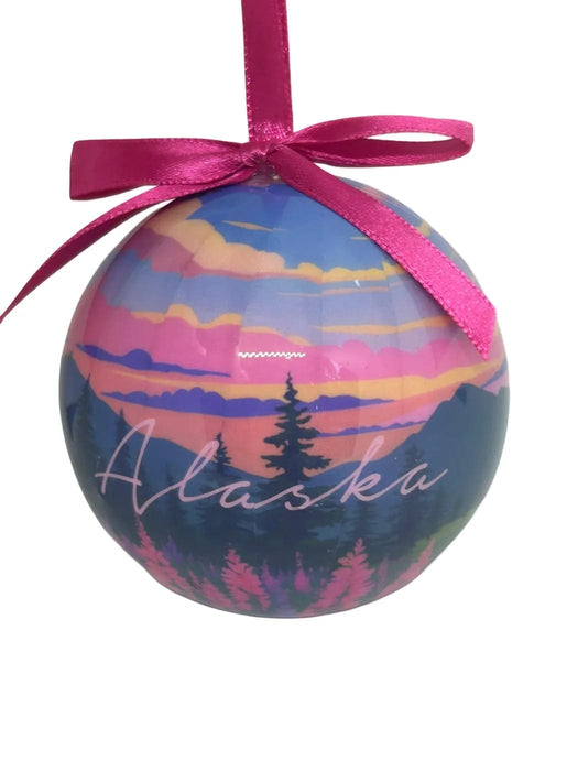 Pink Sunset Alaska Ball ornament COLLECTIBLES / ORNAMENTS