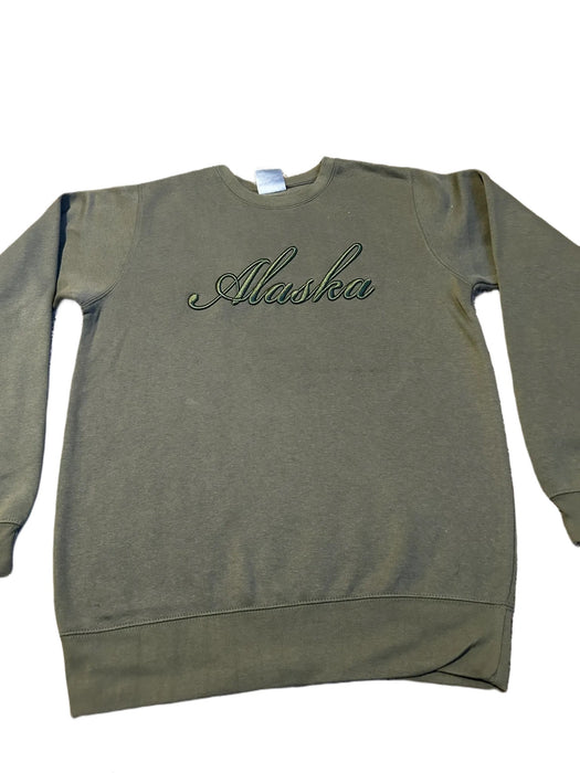 Alaska Tonal Puff Embroidered, Crew neck