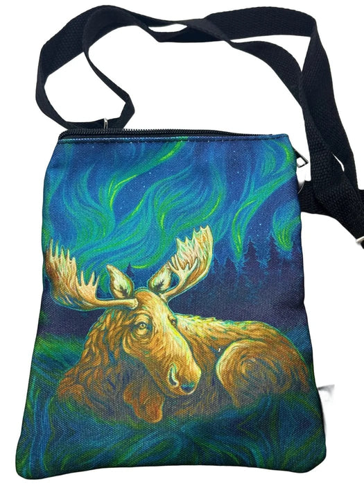 Restful Night Aurora Moose, Crossbody Bag TRAVEL / TOTES & BAGS