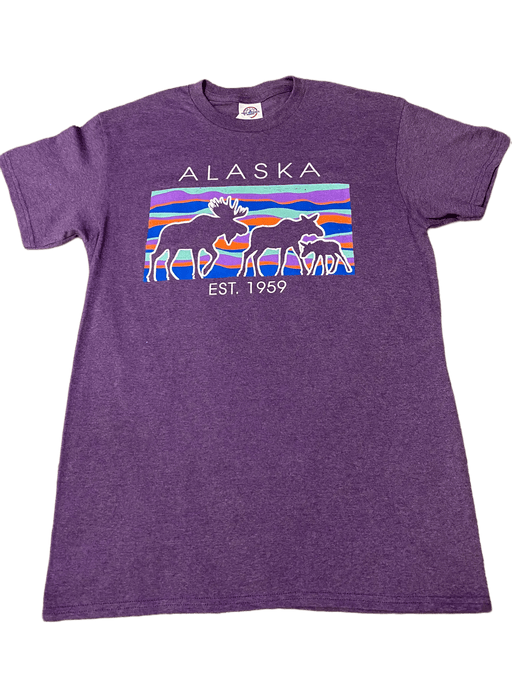 Roughen Color Bands Moose, Adult T-shirt SOFT GOODS / T-SHIRT