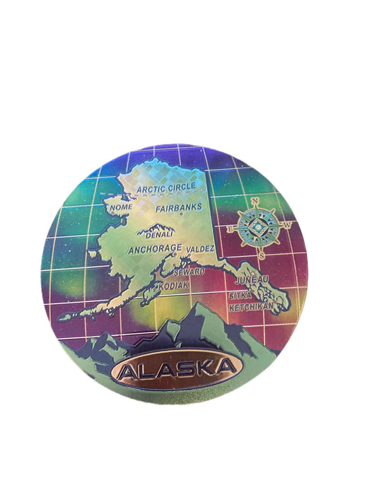 Round State Metal Aurora Foil, Magnet COLLECTIBLES / MAGNETS