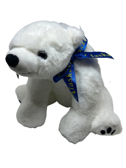 Sitting Polar Bear w/ Alaska Ribbon KIDS / PLUSH