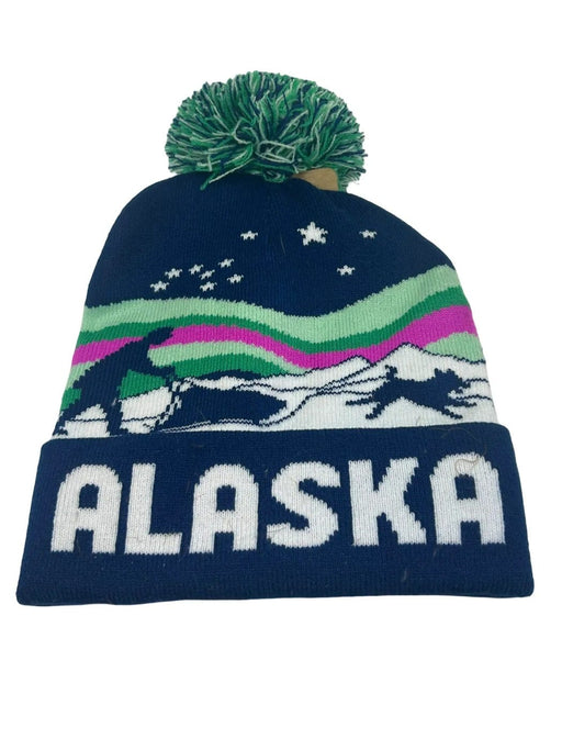 Sled Dog Under the Northern Lights, Winter Hat WEARABLES / WINTER HATS