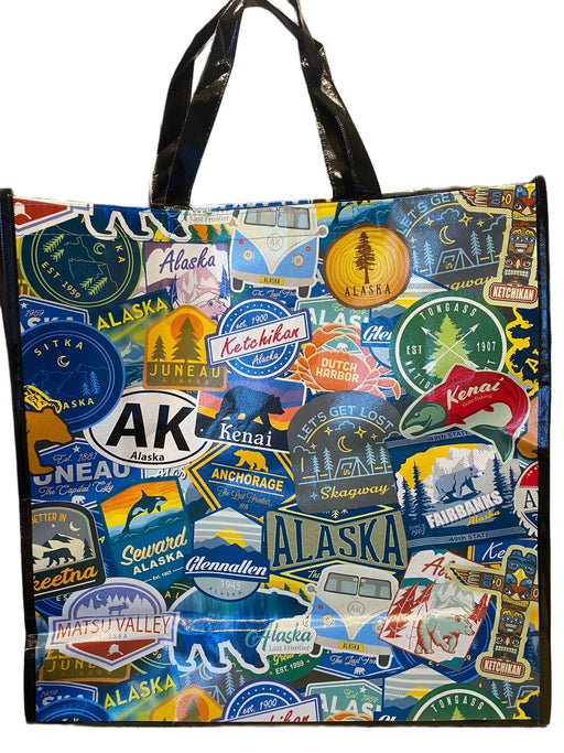 Sticker Collage, Reusable Bag TRAVEL / TOTES & BAGS