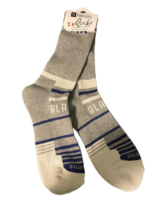 Striped Grey/Navy Men's Alaska Sock WEARABLES / SOCKS