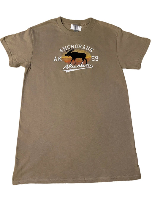 Sun Burst Moose, Adult T-shirt SOFT GOODS / T-SHIRT