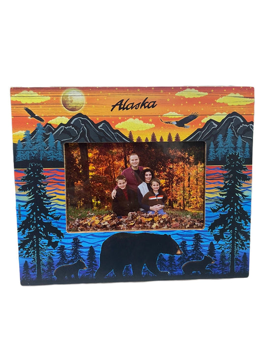 Sunset Bear Family, Picture Frame Picture Frame