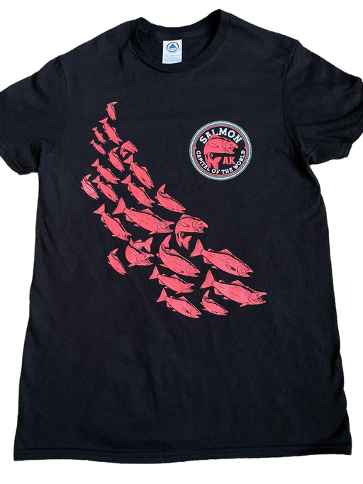 Swimming Salmon, adult T-shirt SOFT GOODS / T-SHIRT
