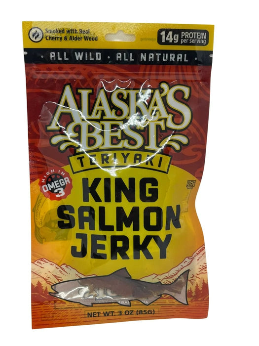 Teriyaki King Salmon Jerky, 3oz bag FOOD / FISH
