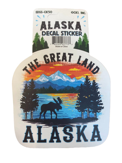 The Great Land, Sunset Moose Sticker COLLECTIBLES / STICKERS