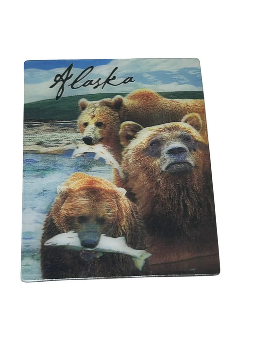 Three Grizzly Bear, Lenticular Magnet COLLECTIBLES / MAGNETS