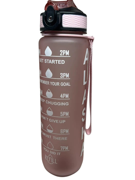 Time Marker Pink Water Bottle Travel/Bottles and Cups