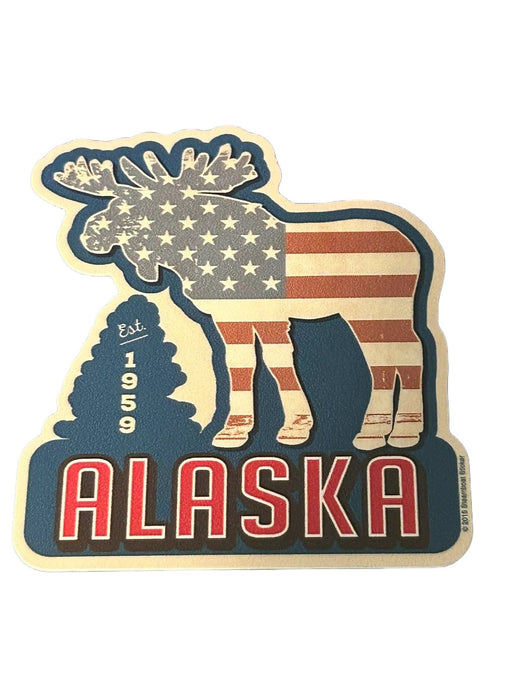 US Flag Moose Sticker COLLECTIBLES / STICKERS