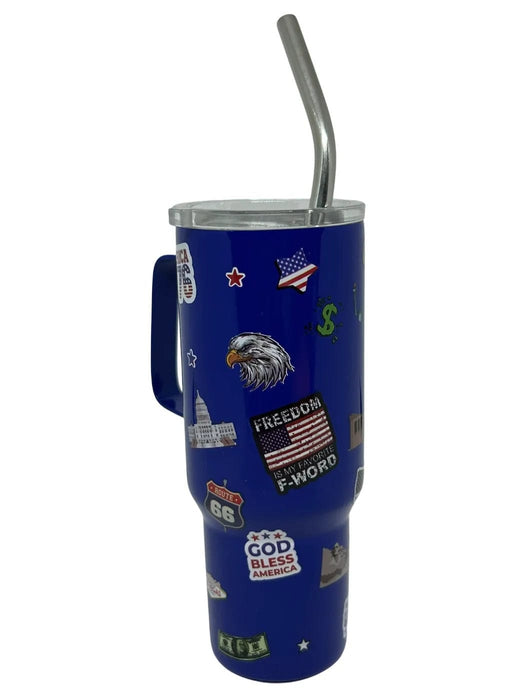 USA Sticker Mini Stainless Steel Shot KITCHEN / SHOT GLASSES