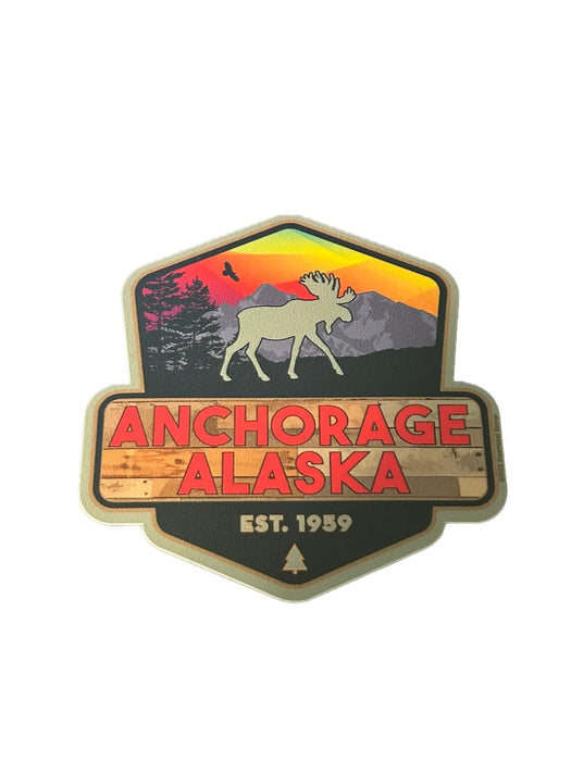 Wanderer Moose, Anchorage Alaska Sticker COLLECTIBLES / STICKERS